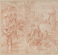 K II 103
<br/>
Tempelgang van Maria
<br/>
<em>Mola, Pier Francesco (1612-1666)</em>